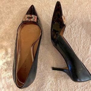 Black Coach Leather Pumps